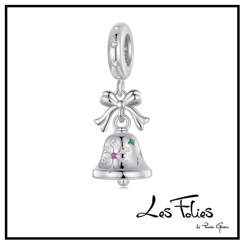 Charm campane natale - charm, fiocco