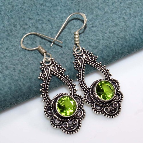 Orecchini peridoto argento - orecchini,