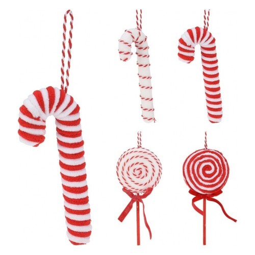Pendente candy rosso bianco - rosso,