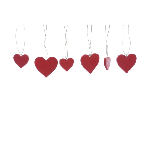Pendenti albero cuori rosso - cuori,