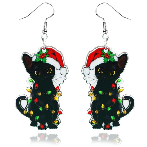 Orecchini pendenti gatti - orecchini,
