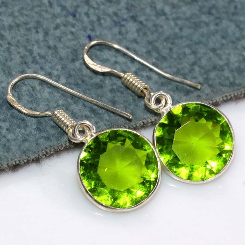 Orecchini peridoto placcato