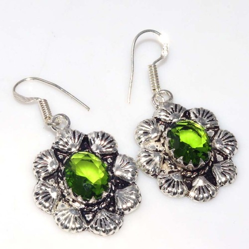 Orecchini peridoto floreale - orecchini, a